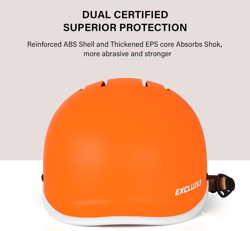 EXCLUSKY Bike Helmet for Adults,Adjustable Cycling Helmet for Men & Women Safety Certified Bicycle Helmet for Commuting, Road Biking, Skating with USB Rechargeable Rear Light - Image 5